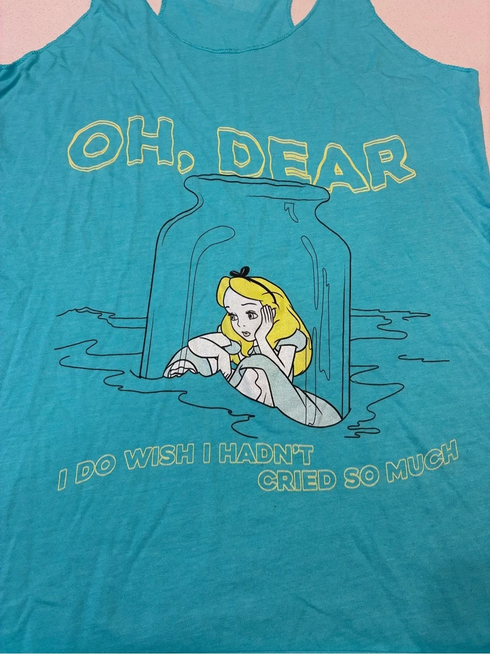 Next Level Apparel Turquoise Alice 'Oh, Dear' Racerback Tank